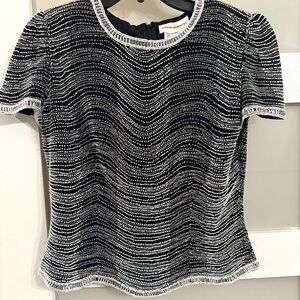 AVANI EVENING beaded silk blouse. Size S